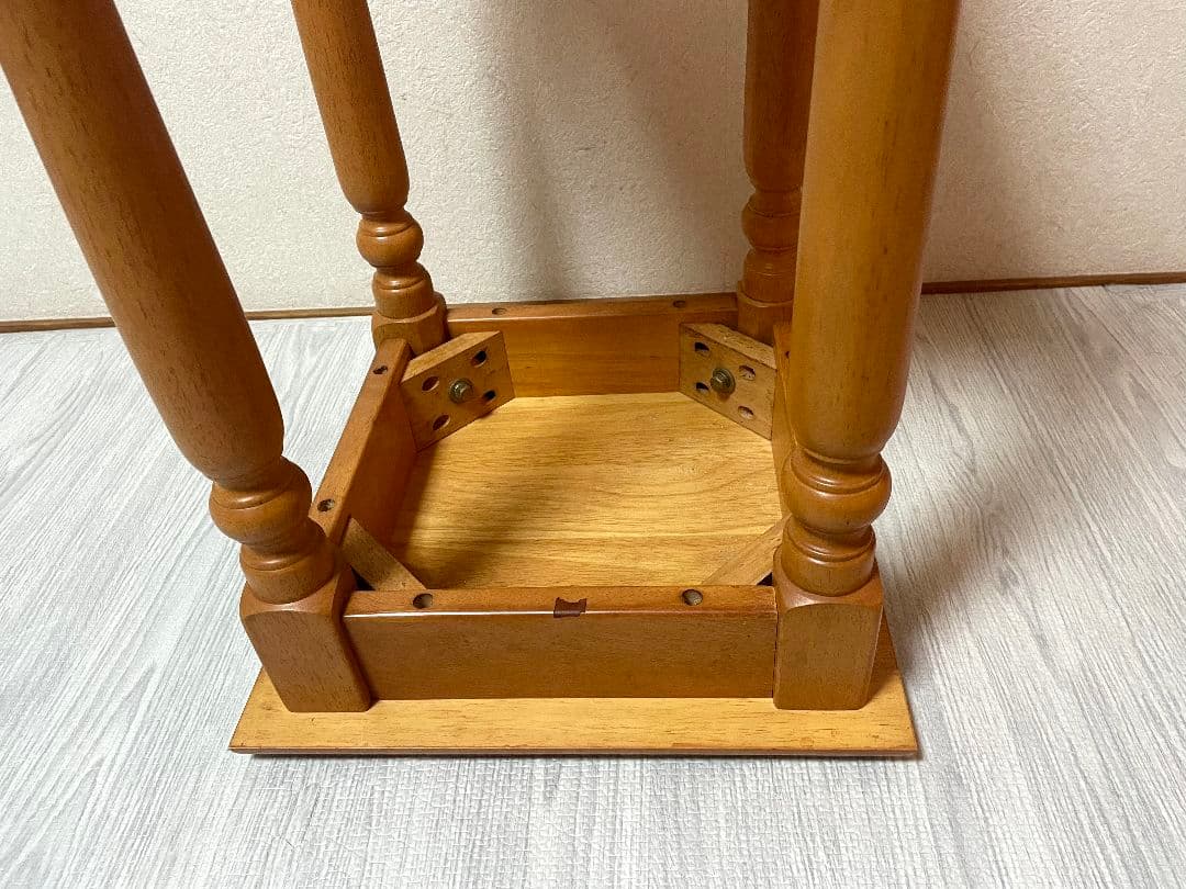 飛騨産業 キツツキ 木製 電話台 花台棚 台 シンプル　ビンテージ