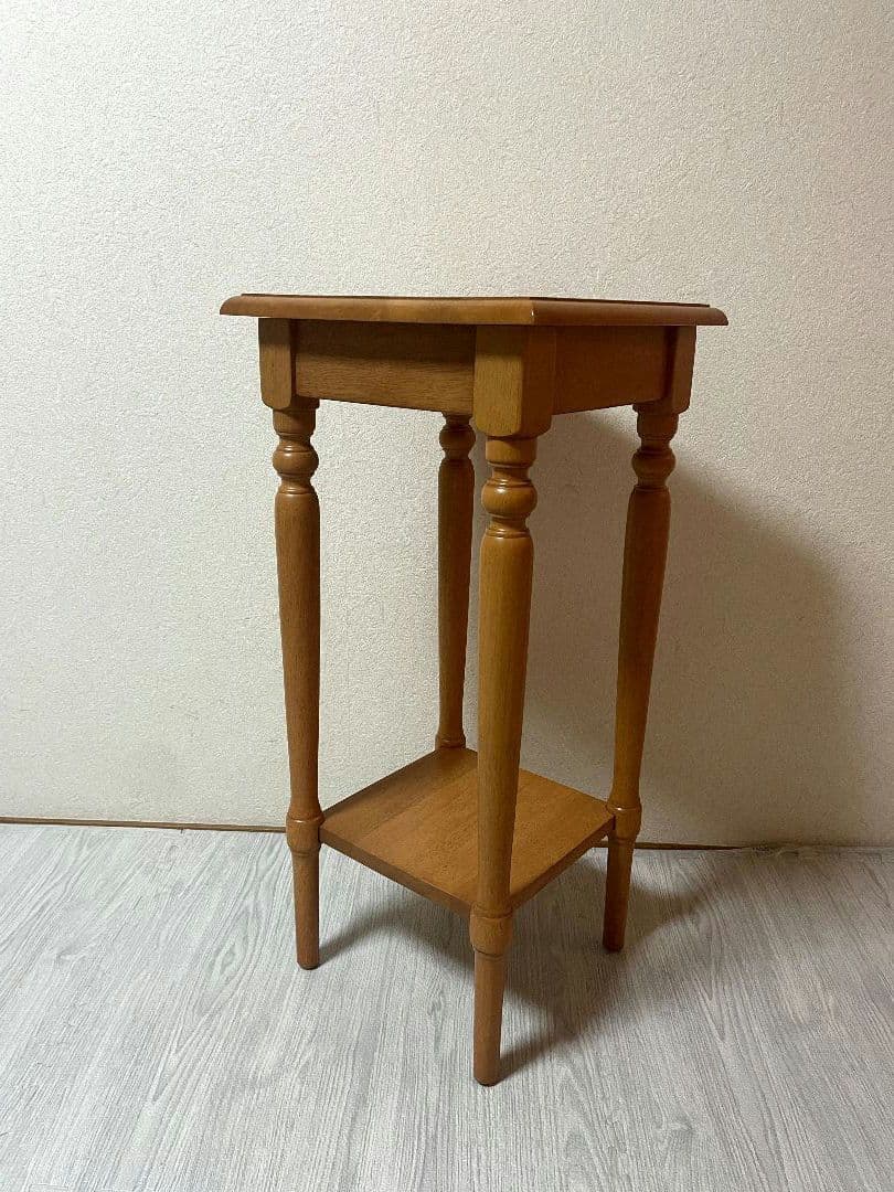 飛騨産業 キツツキ 木製 電話台 花台棚 台 シンプル　ビンテージ