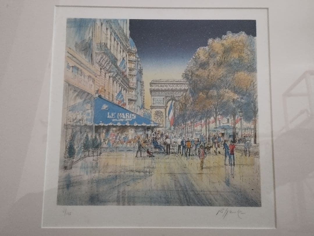 ロルフ・ラフルスキー Rolf Rafflewski リトグラフ　 パリ凱旋門Ⅱ