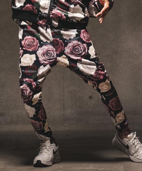 【新品】GLIMCLAP　ボタニカルパターン　ジャージーパンツ