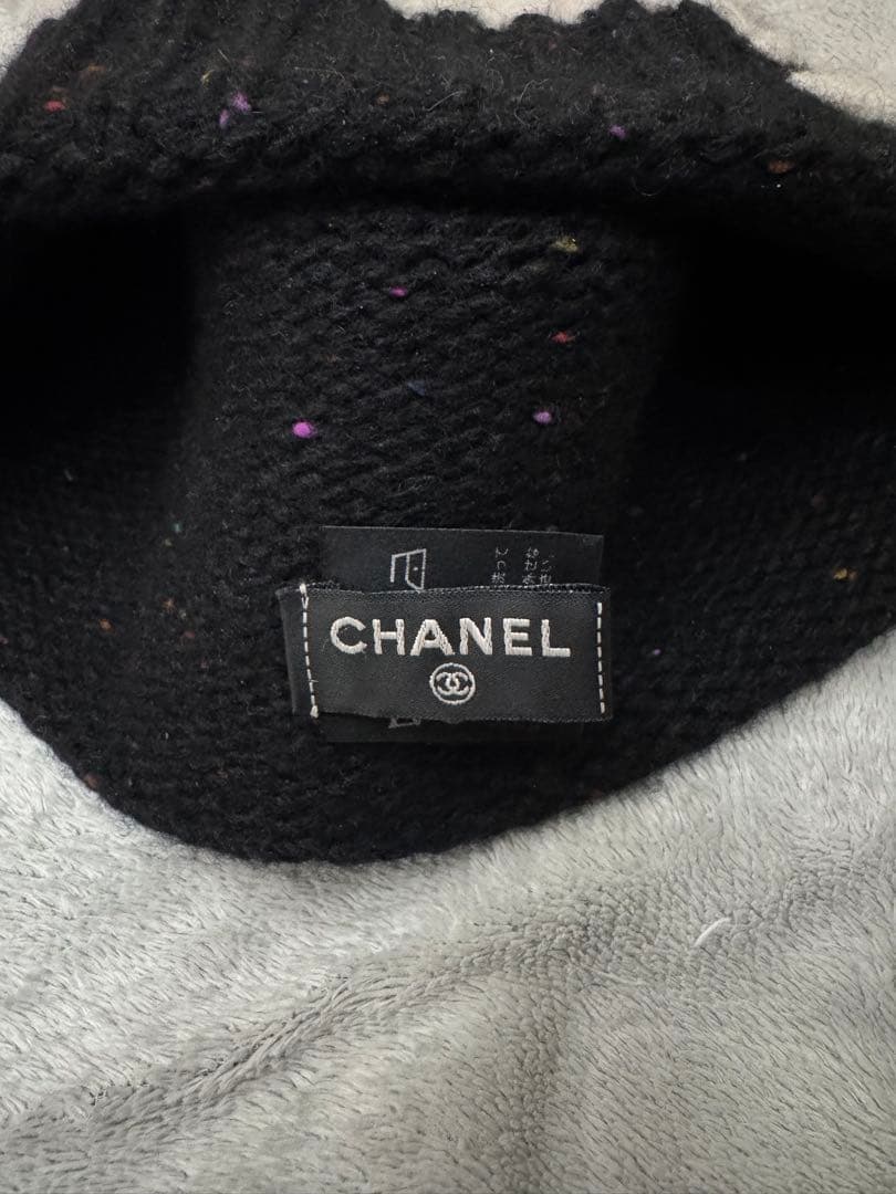 Wakaシャネル　カシミヤ　ビーニー　ニット帽