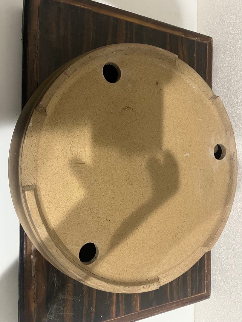 発色最高！！三景在落款　和鉢　桃花泥　丸鉢　盆栽鉢