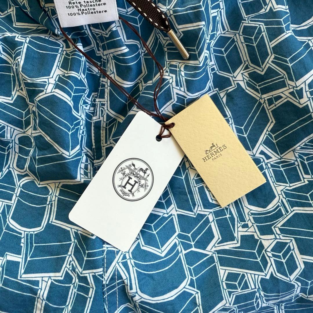 H HERMES エルメス 未使用タグ箱付き メンズ水着 L