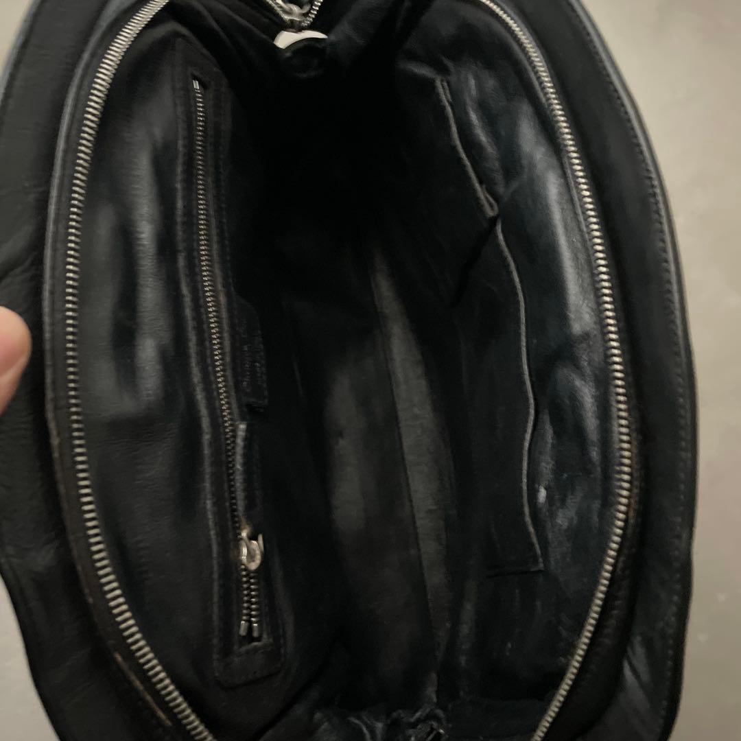 Christian Dior レザー ハンドバッグ 編み込み ブラック