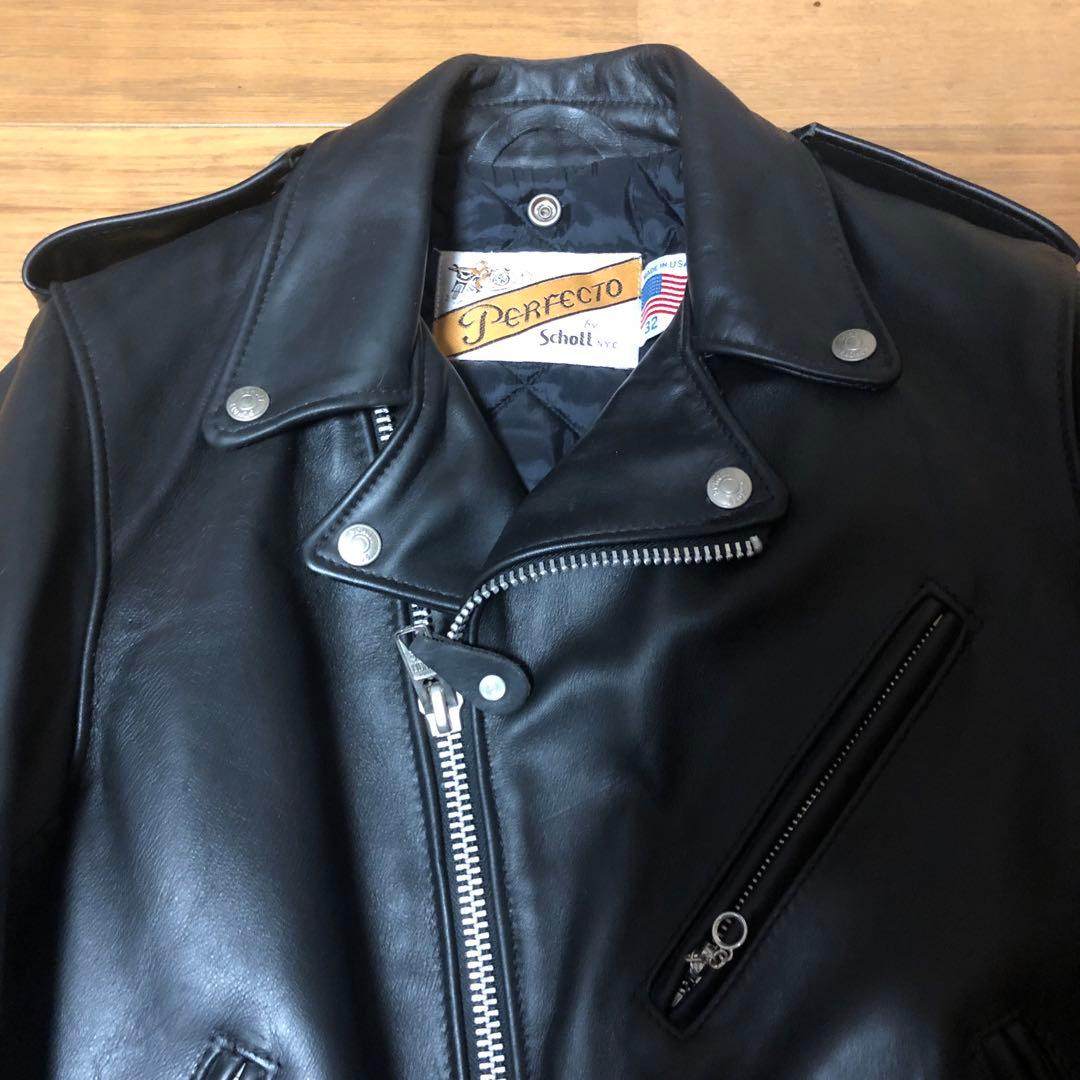 【美品】Schott ダブルライダースジャケット