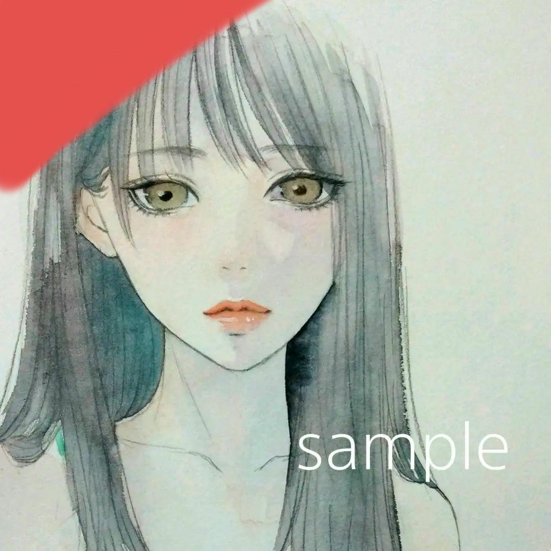 2386/A 肉筆原画　絵画　手描きイラスト　グラビア　美人画　水着