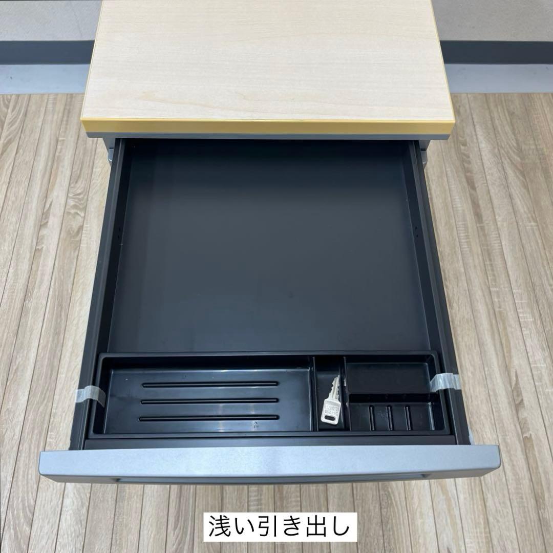 オカムラ 両ラウンドデスク 3段サイドデスクセット★メインデスク別出品セット販売