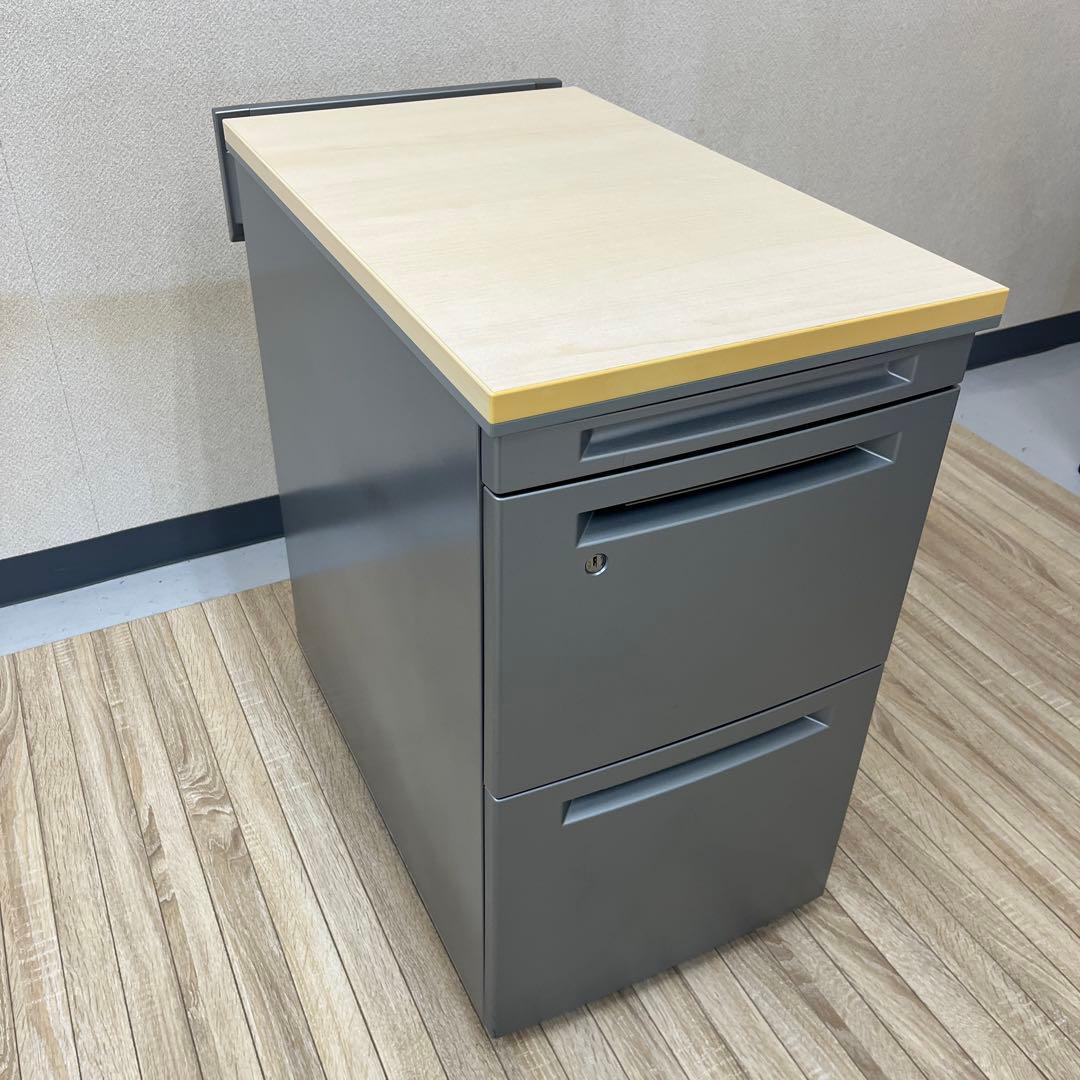 オカムラ 両ラウンドデスク 3段サイドデスクセット★メインデスク別出品セット販売