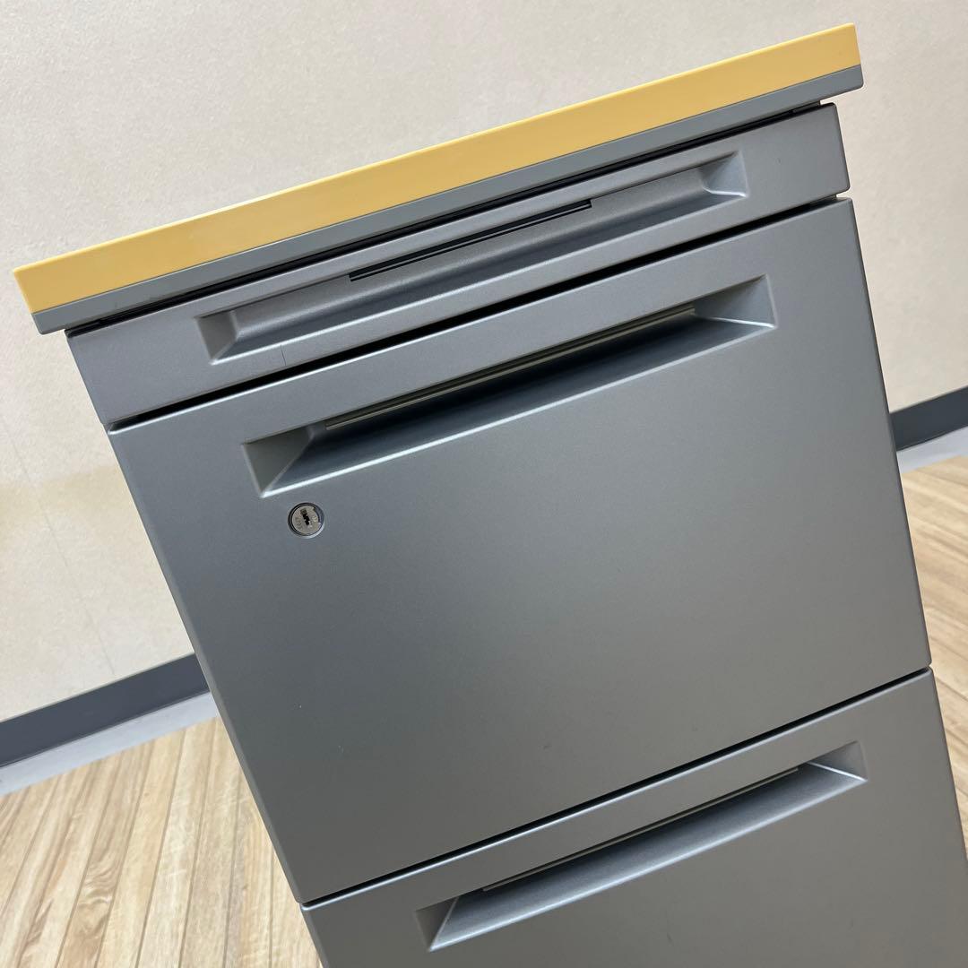 オカムラ 両ラウンドデスク 3段サイドデスクセット★メインデスク別出品セット販売