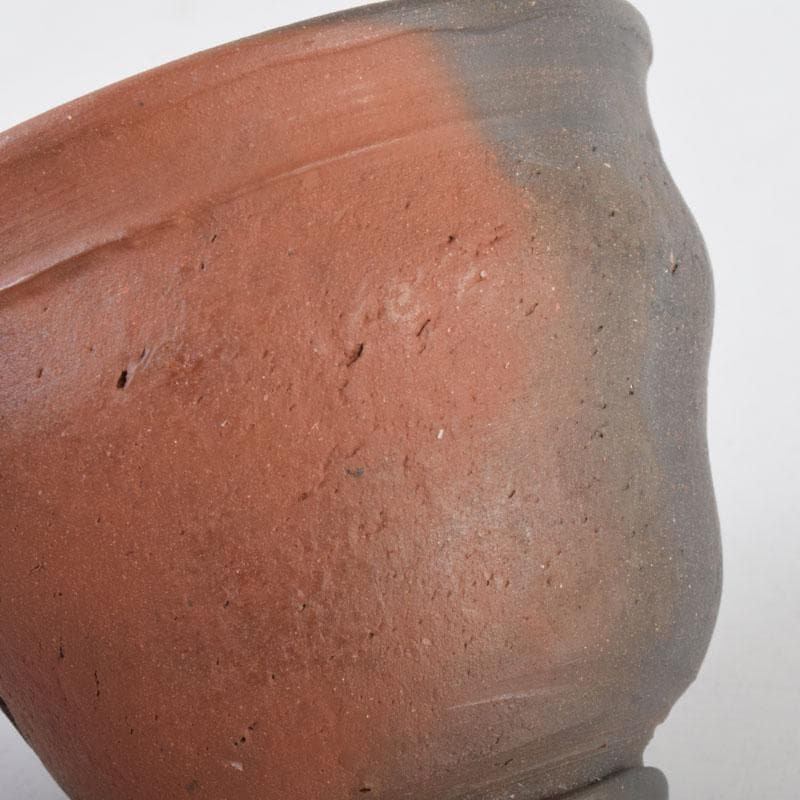 常滑焼　小西洋平作　窯変　ぐい呑　共布共箱　V　8657