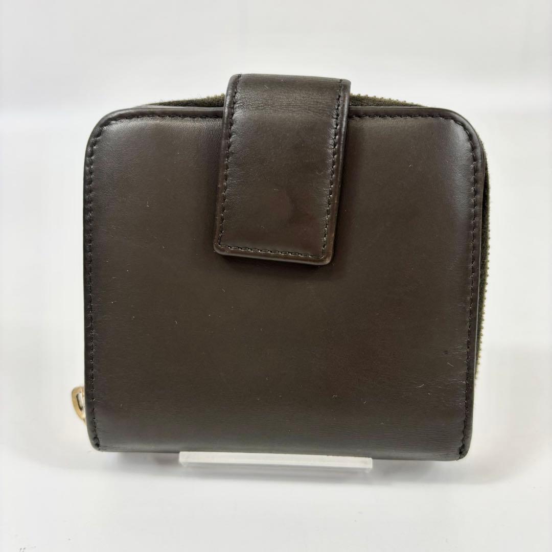 【激レア】イヴサンローラン　YSL　折財布　カサンドラ　エンボス　グリーン