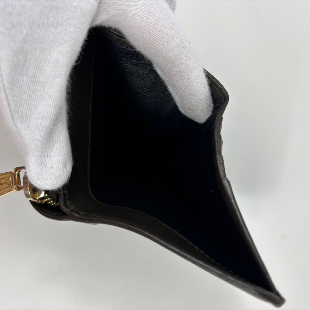 【激レア】イヴサンローラン　YSL　折財布　カサンドラ　エンボス　グリーン