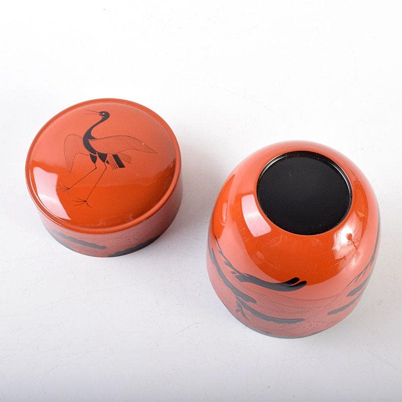 茶道具　山中塗　和田瑾斎造　玄々斎好　曙棗　共箱　V　6878