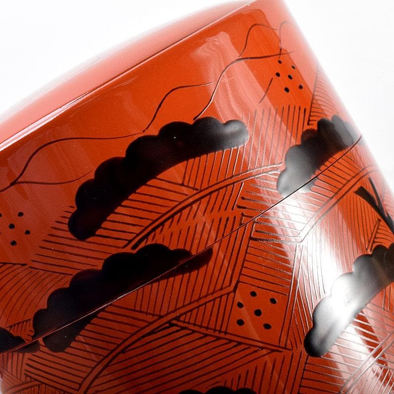 茶道具　山中塗　和田瑾斎造　玄々斎好　曙棗　共箱　V　6878