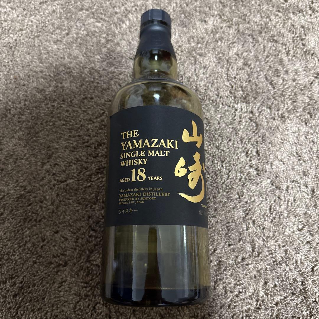 山崎 シングルモルトウイスキー 18年　空瓶