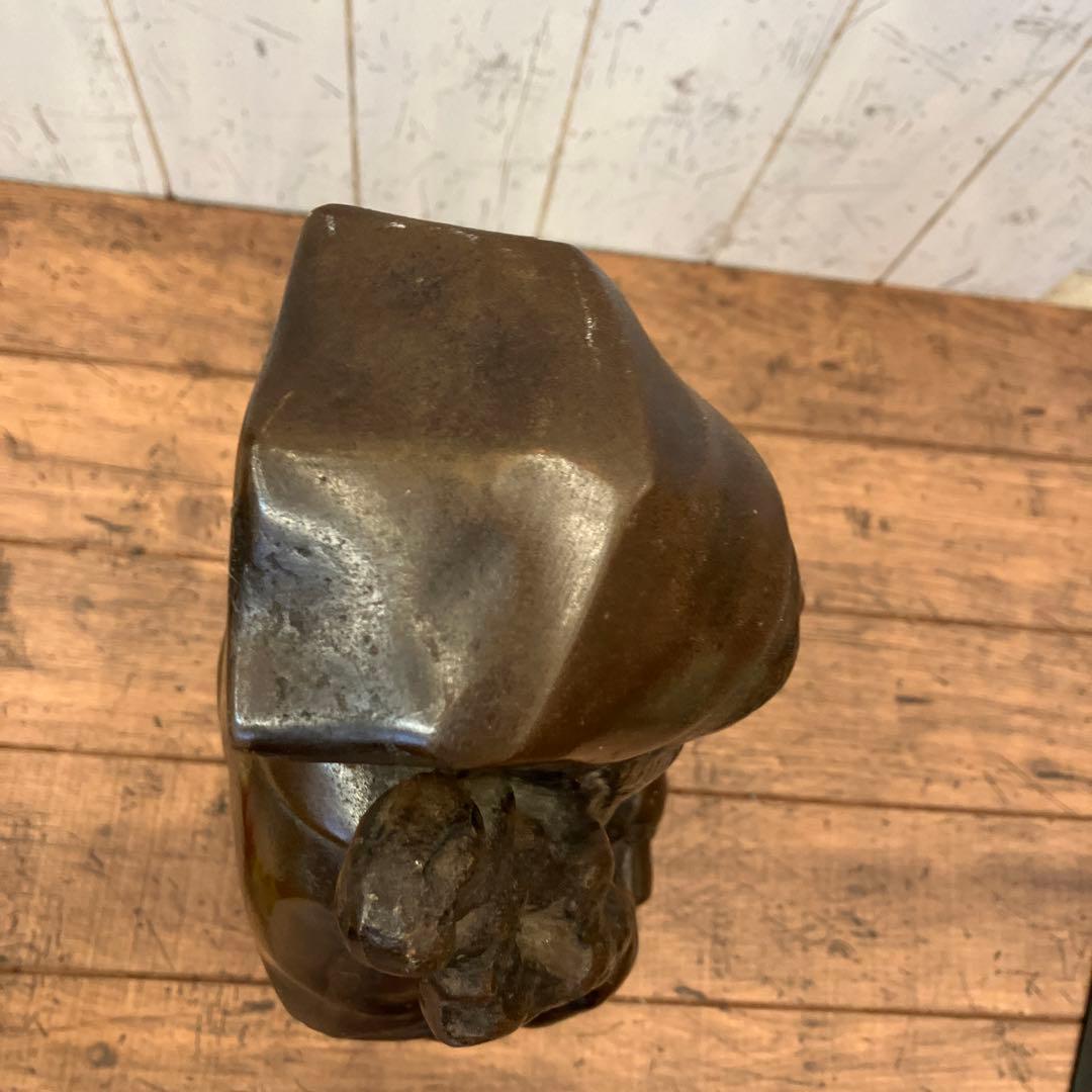 昭和レトロ 焼物 長老寿 老人 置物 オブジェ インテリア レトロ