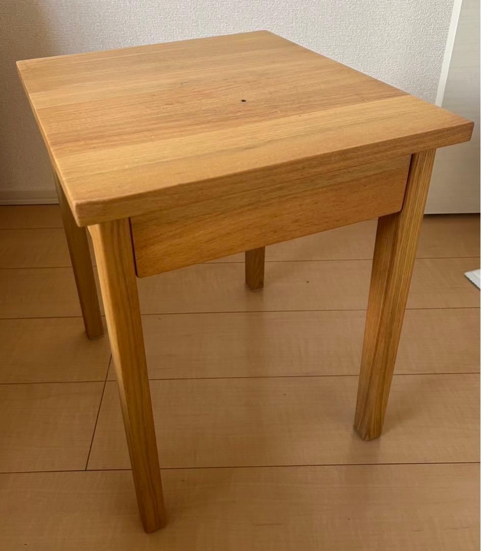 【かつ‼︎】無印良品　サイドテーブルとダイニングテーブルと椅子2脚付き