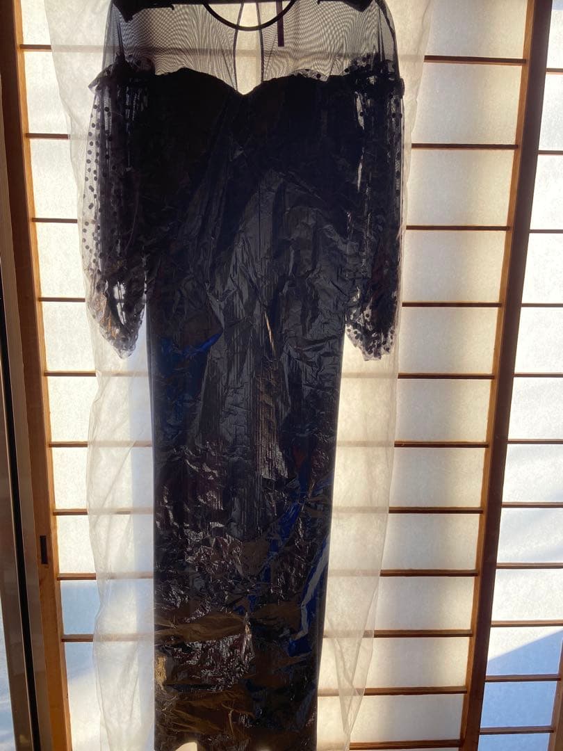 ネイビードットオフショルダーセットアップ