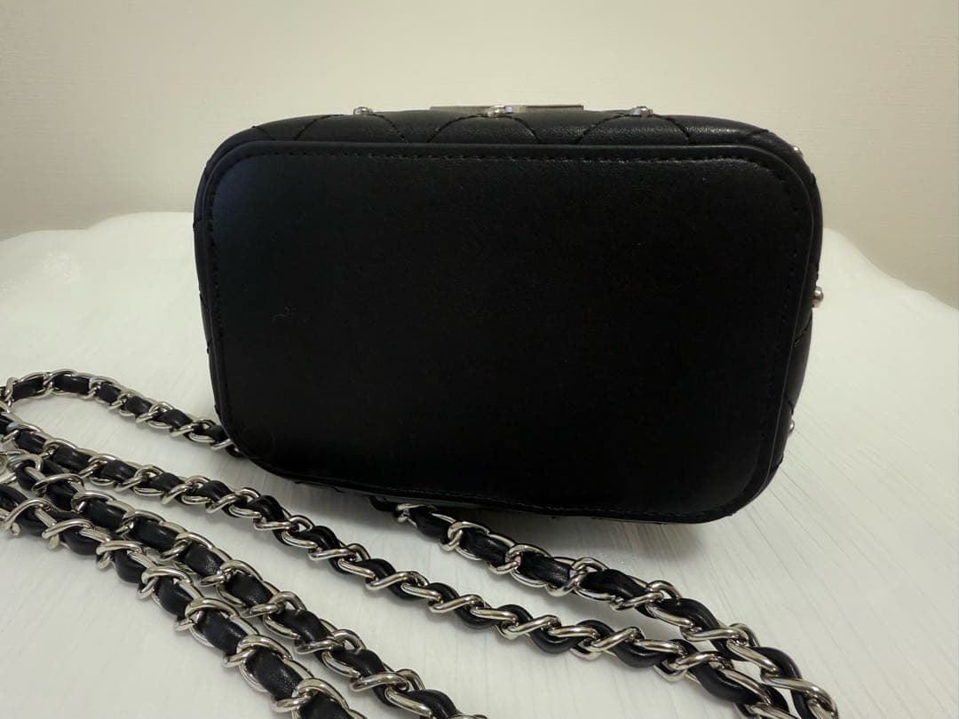 Darich キルティングビジュースクエアミニバッグ BLK