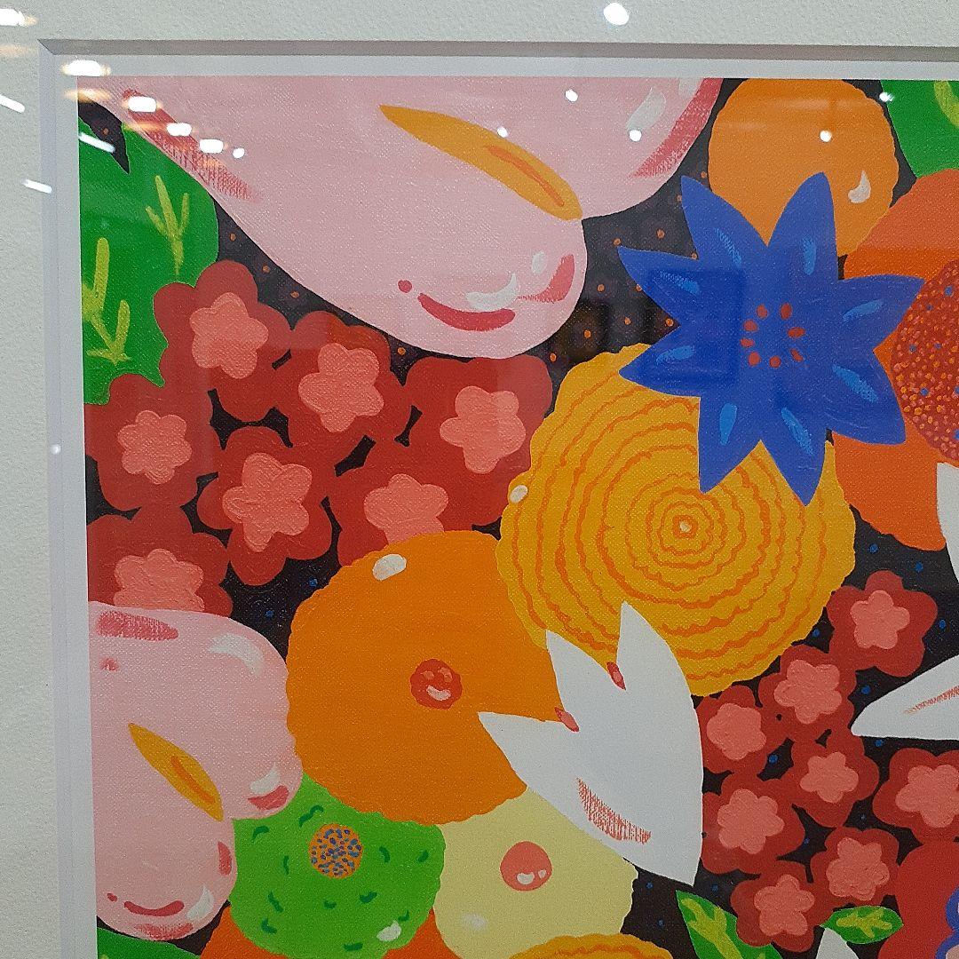 ジークレー版画　ミックスフラワー　3/100エディション　A3サイズ　額付き