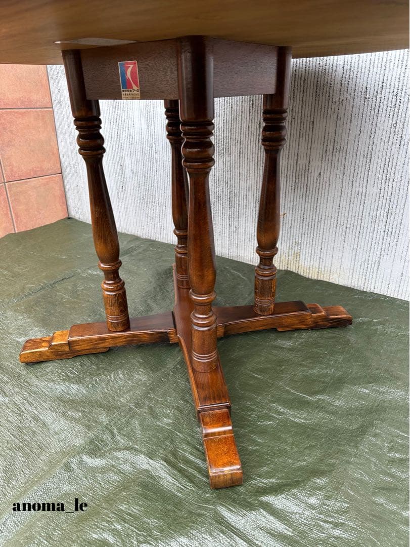 【ダイニングテーブル】飛騨産業　キツツキ　昭和レトロ　ジャパンヴィンテージ◎