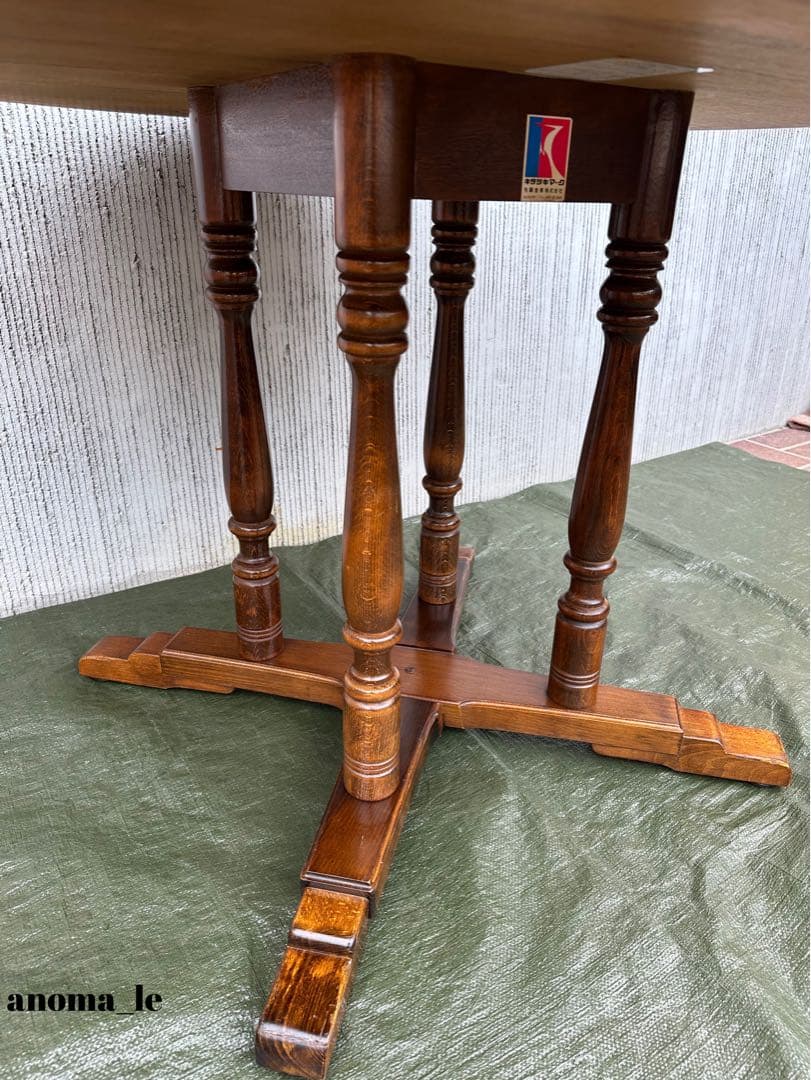 【ダイニングテーブル】飛騨産業　キツツキ　昭和レトロ　ジャパンヴィンテージ◎