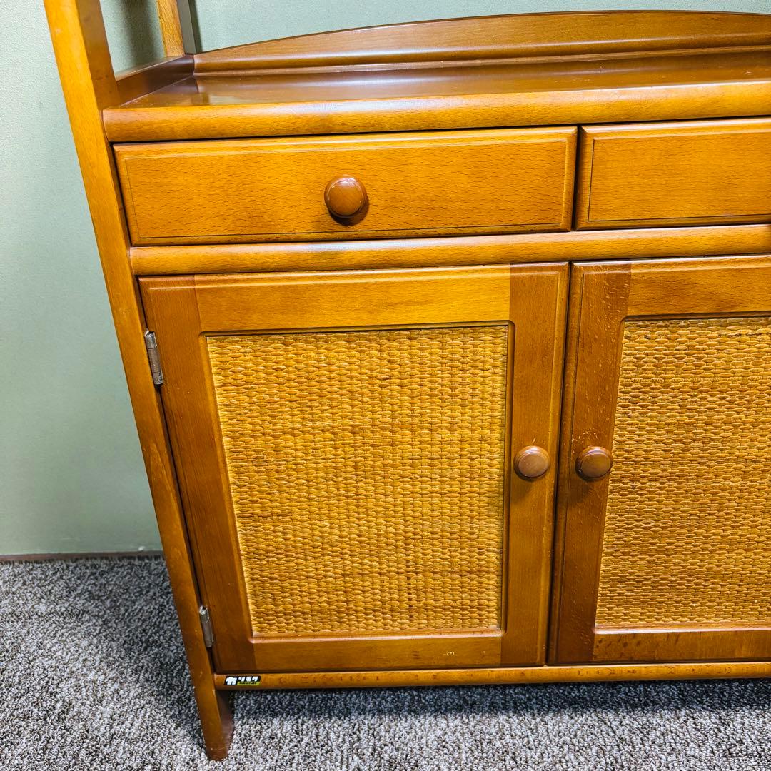 オールドカリモク　電話台　FAX台　キャビネット　昭和レトロ