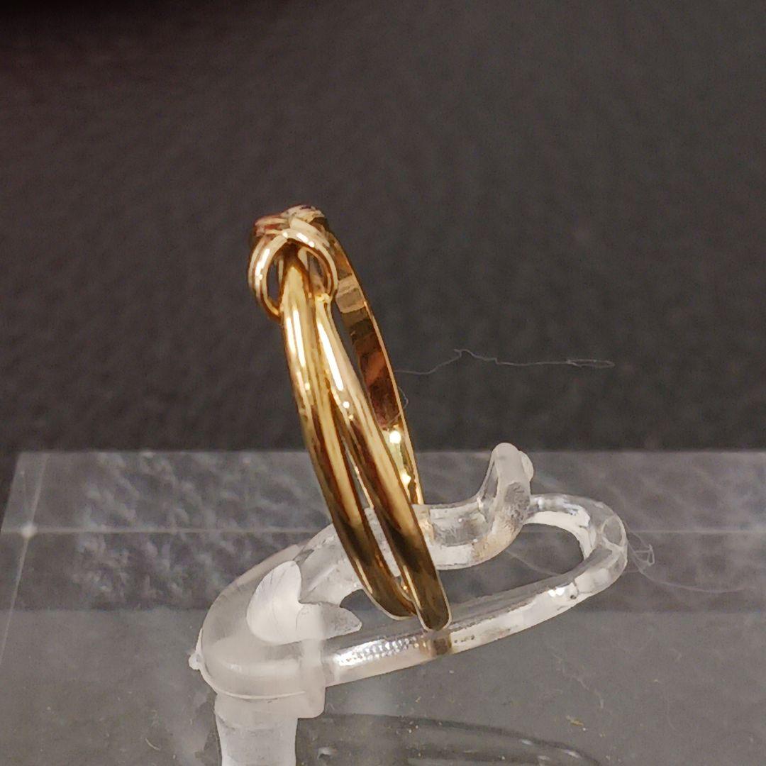 (C012013) K18 YG リング 指輪 4℃ ヨンドシー 約9-10号