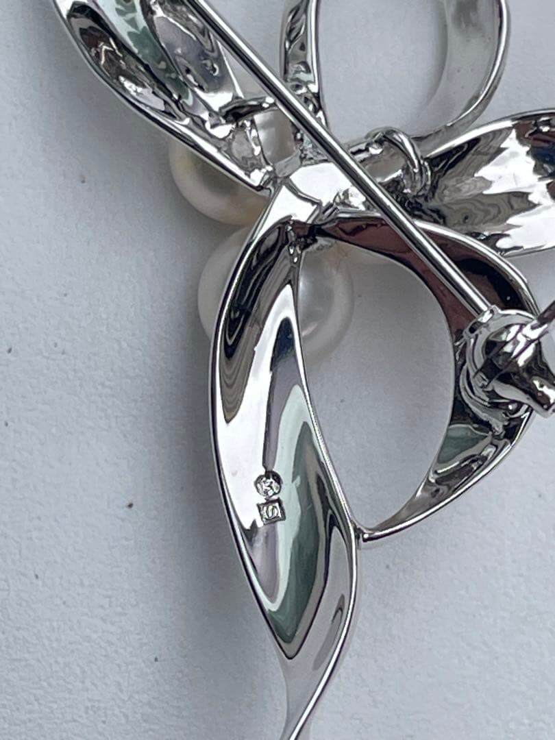 Namii  MIKIMOTO ミキモト アコヤ真珠ブローチ シルバー