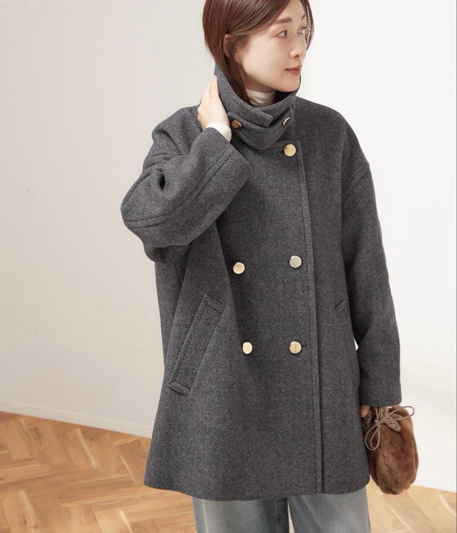 【新品】レサージュSUPER120 MANTECOステンカラーショートコート