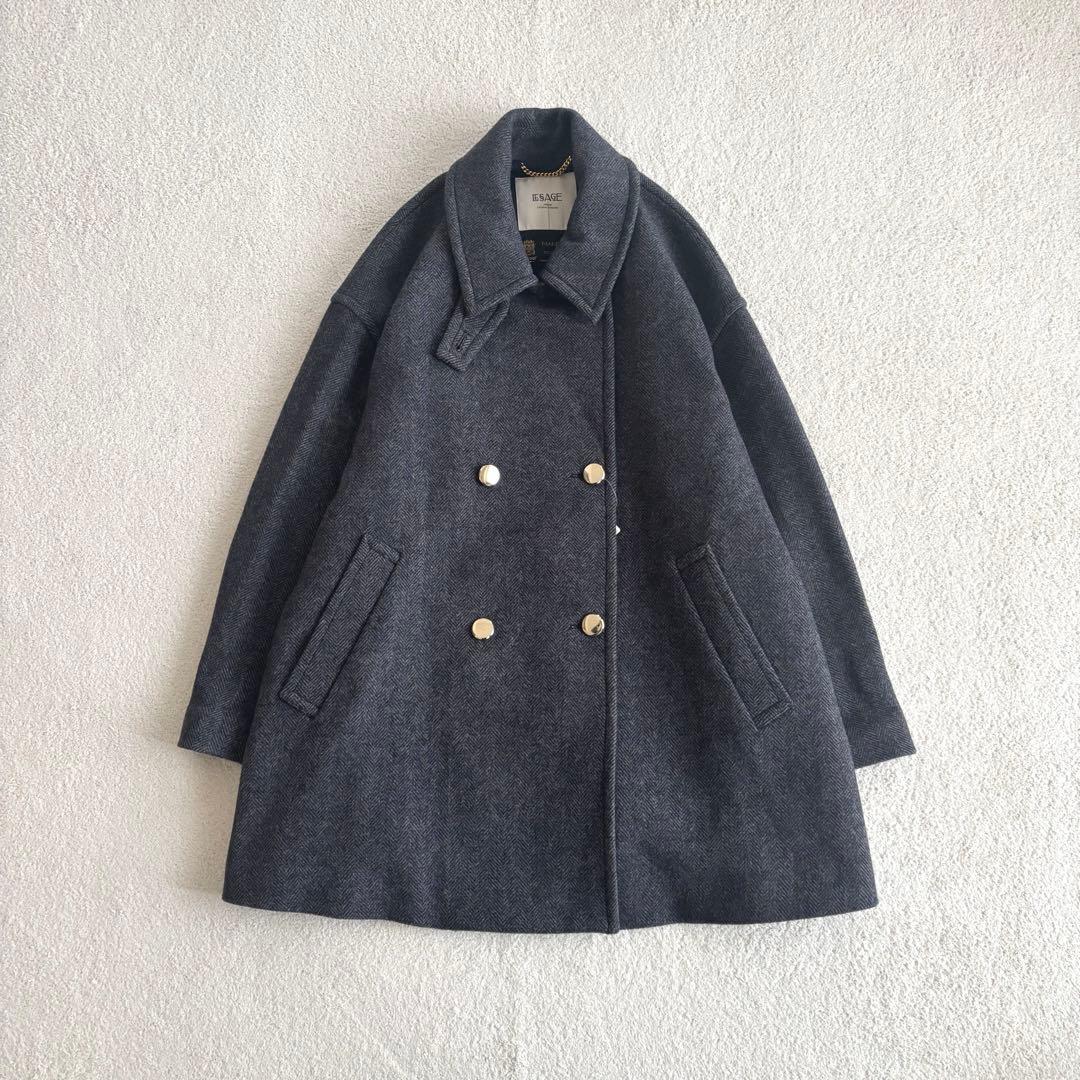 【新品】レサージュSUPER120 MANTECOステンカラーショートコート