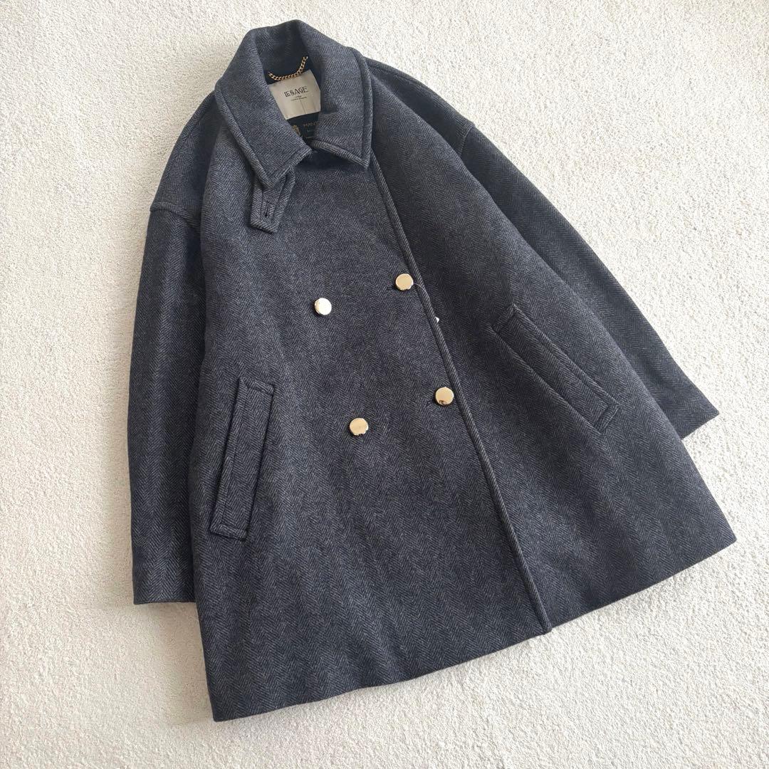 【新品】レサージュSUPER120 MANTECOステンカラーショートコート