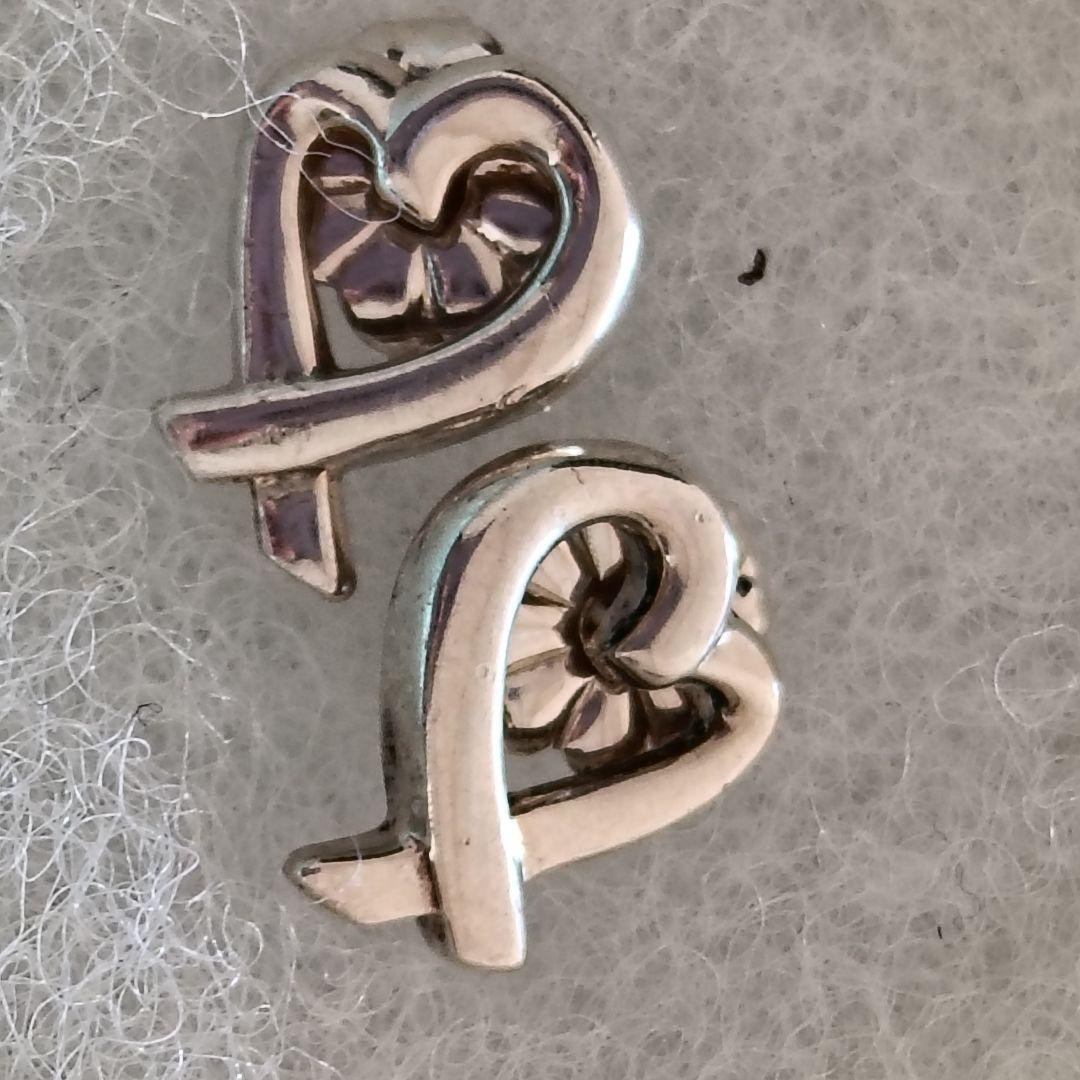 ティファニー　ラビングハート　スタッド　ピアス　シルバー　両耳　付属品なし