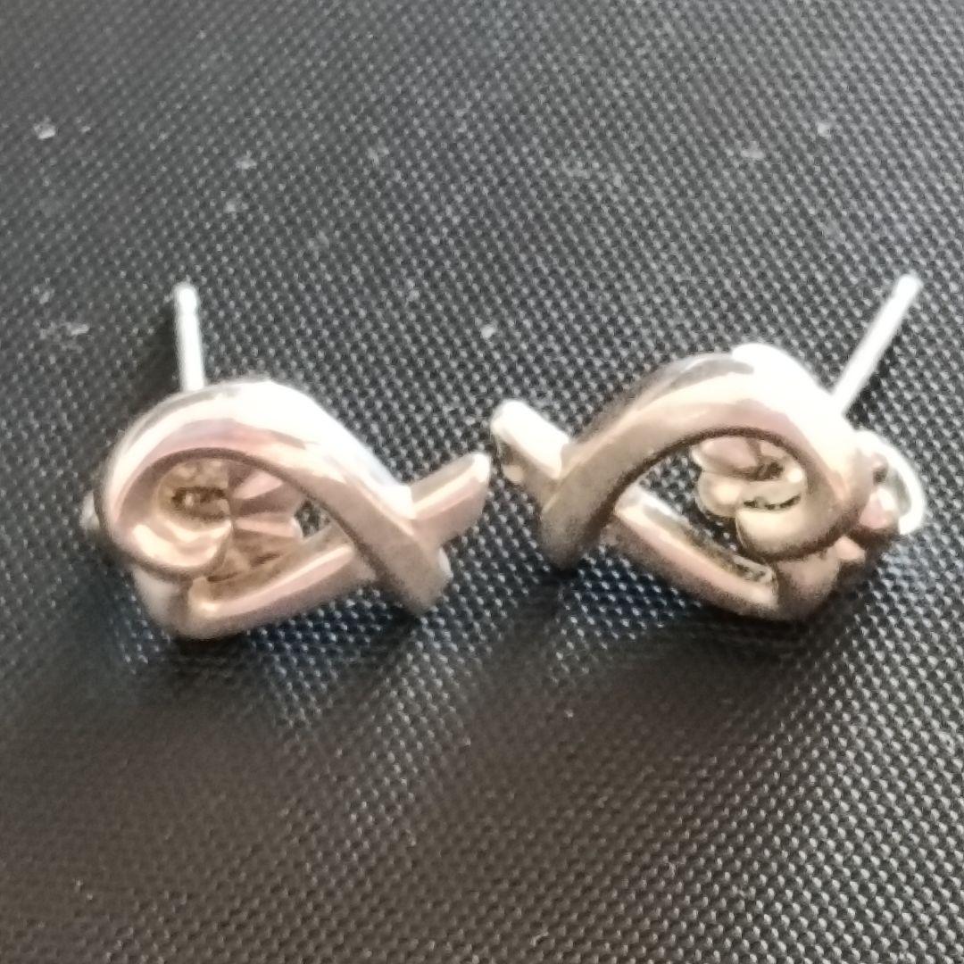ティファニー　ラビングハート　スタッド　ピアス　シルバー　両耳　付属品なし