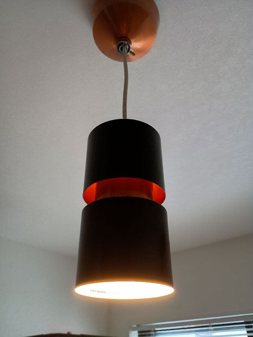 黒とオレンジのペンダントライト　アートワークスタジオ　AW-0177
