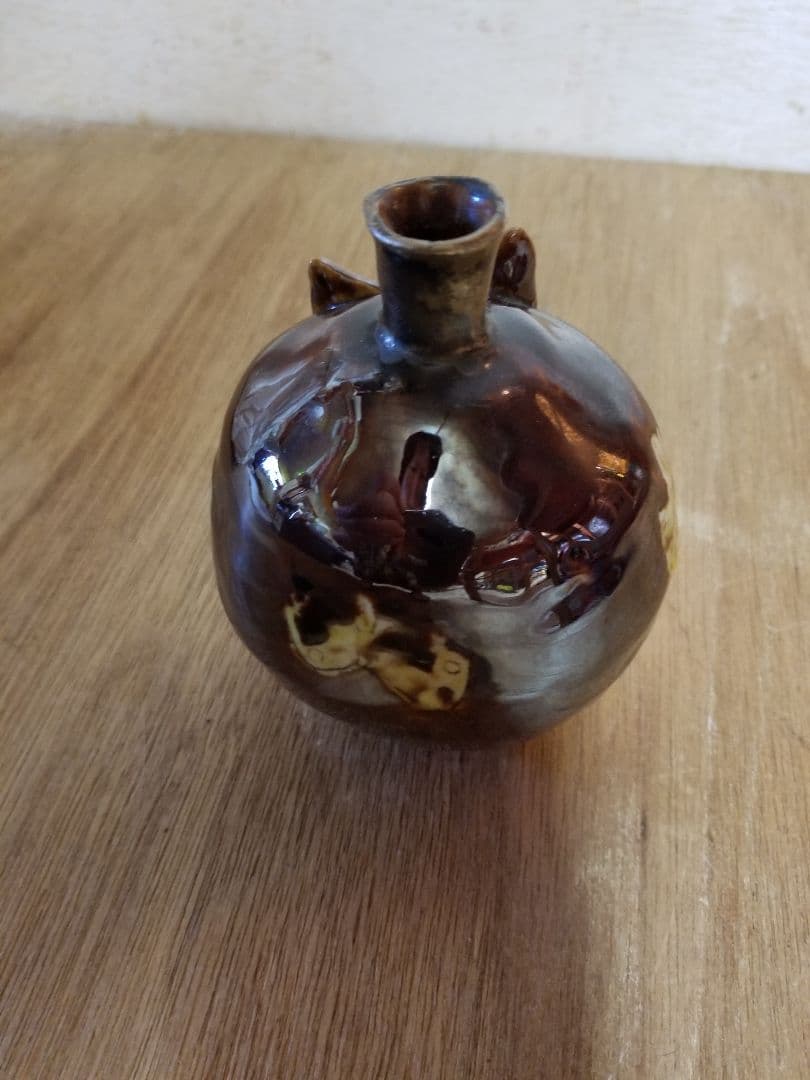 九谷焼　林大輔　猫　一輪挿し　花瓶　作家　陶磁器