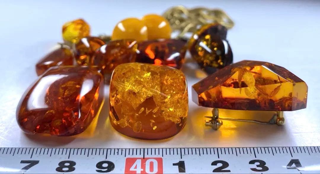 本琥珀　アクセサリー色々66g 東Y7-0317☆2Fタサチ