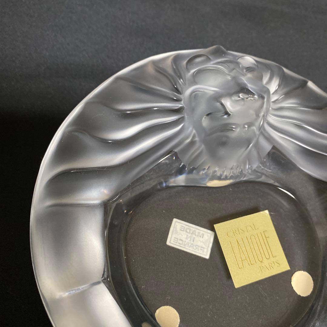 Lalique Crystal ラリック　ライオン　ヘッド　灰皿　未使用　美品