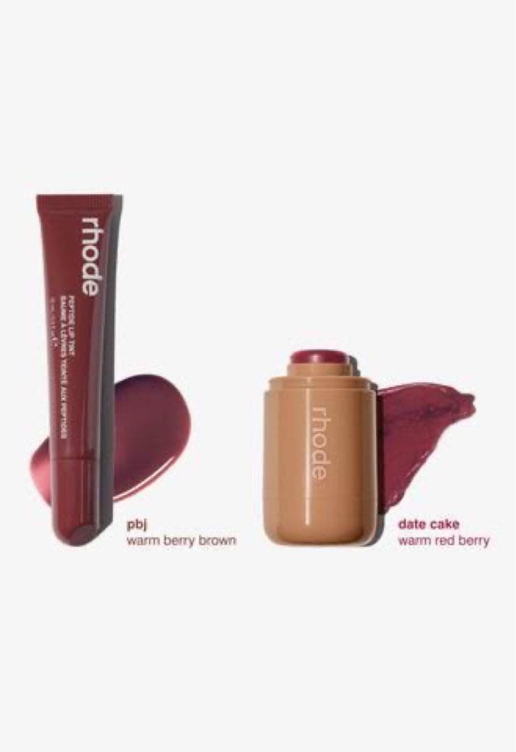 rhode the duos リップpbj＆チークdate cakeシール付き