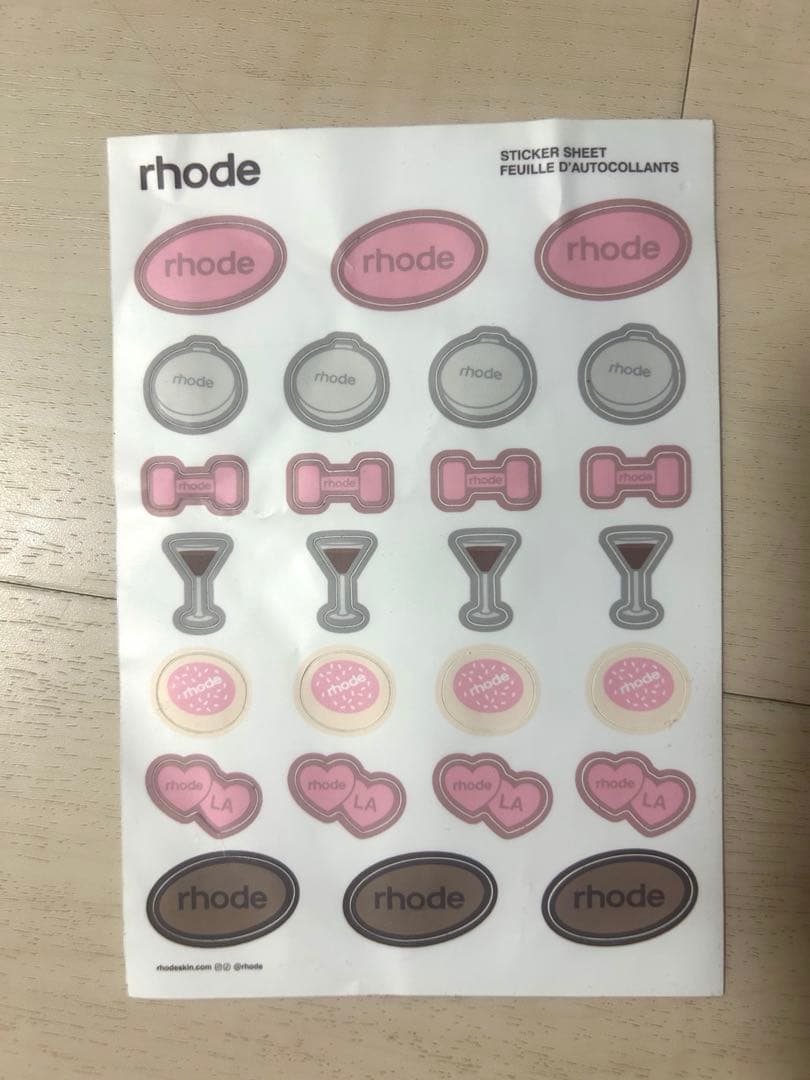 rhode the duos リップpbj＆チークdate cakeシール付き