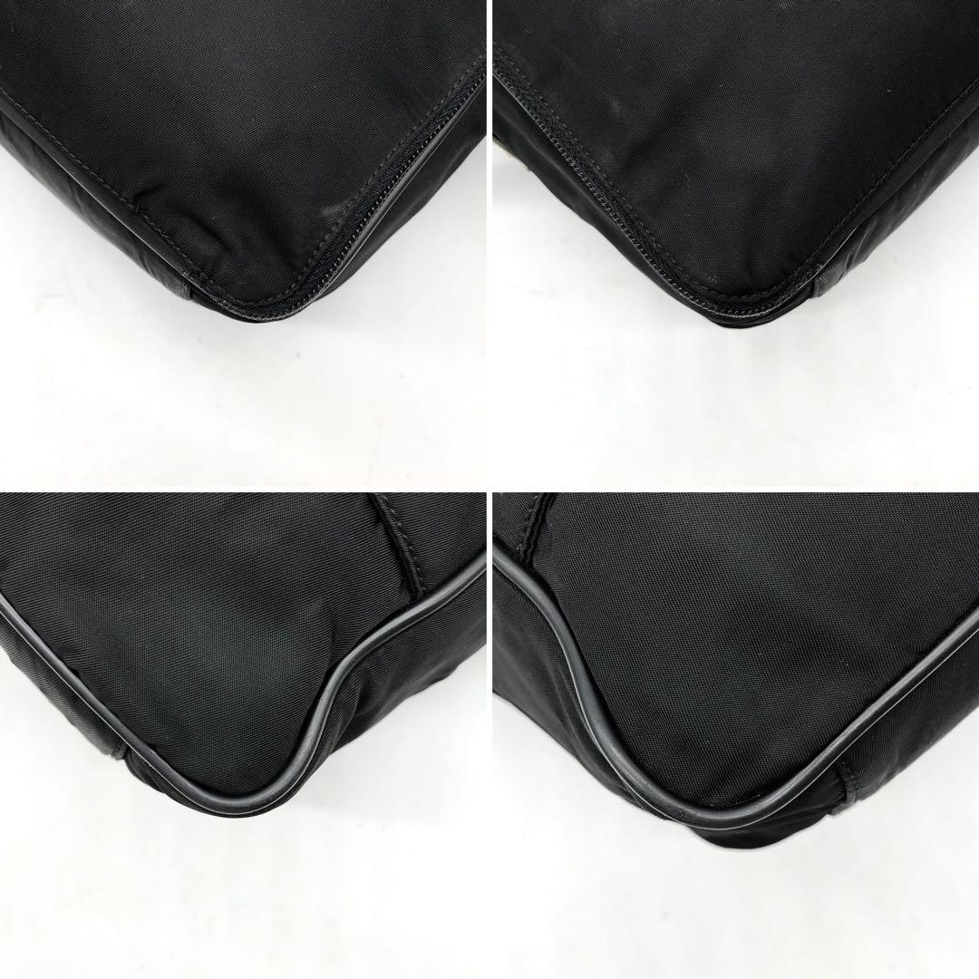 プラダ ビジネスバッグ 2way 三角ロゴプレート チャーム ナイロン レザー