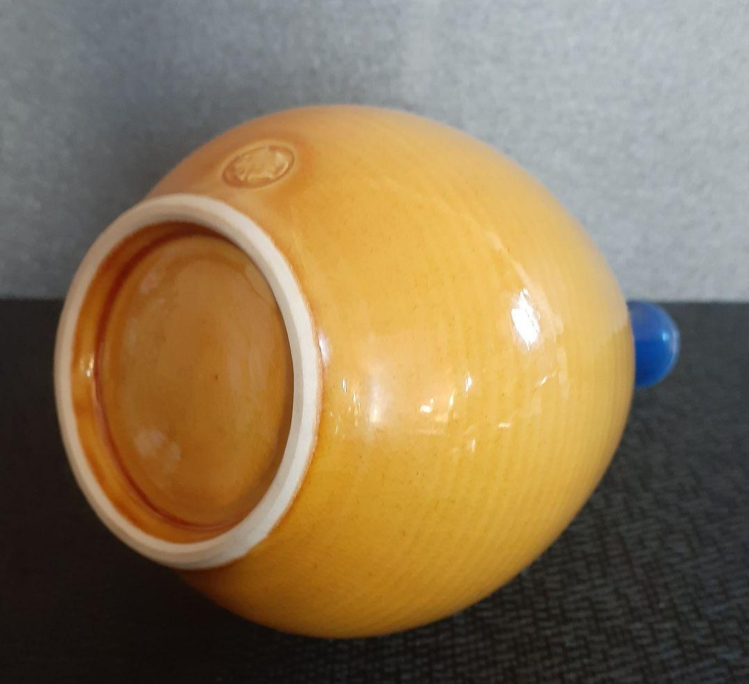 日展作家　九谷焼　名工　【中村雅彦】造　彩釉　花入れ　共箱　共布　茶道具　茶器