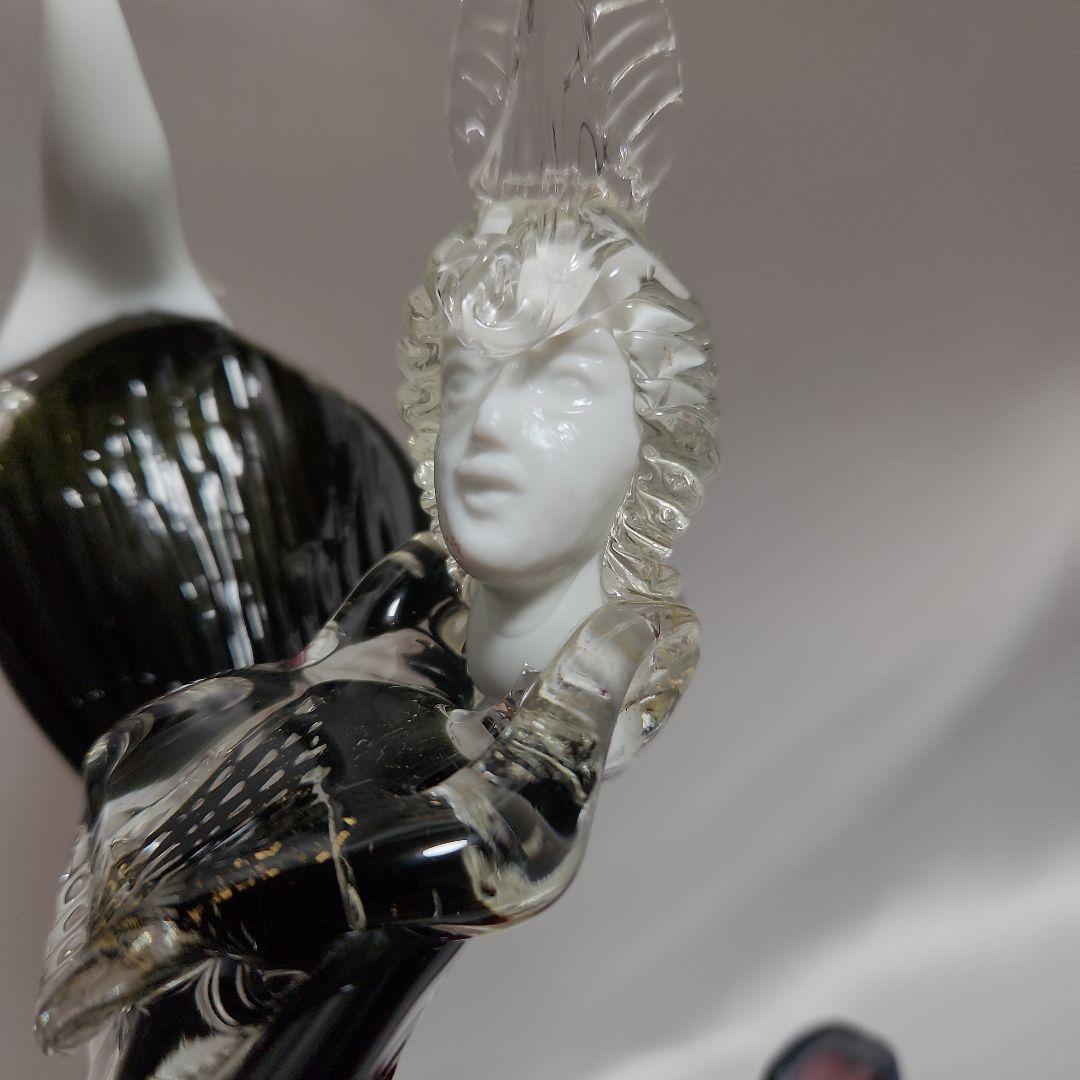 ま*ん様 ベネチアンガラス ペアドール ムラーノガラス ダンス イタリア 金彩