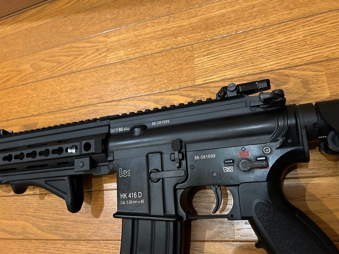 東京マルイ製 電動ガンHK416D ロアレシーバリアルレーザ刻印追加、精密バレル