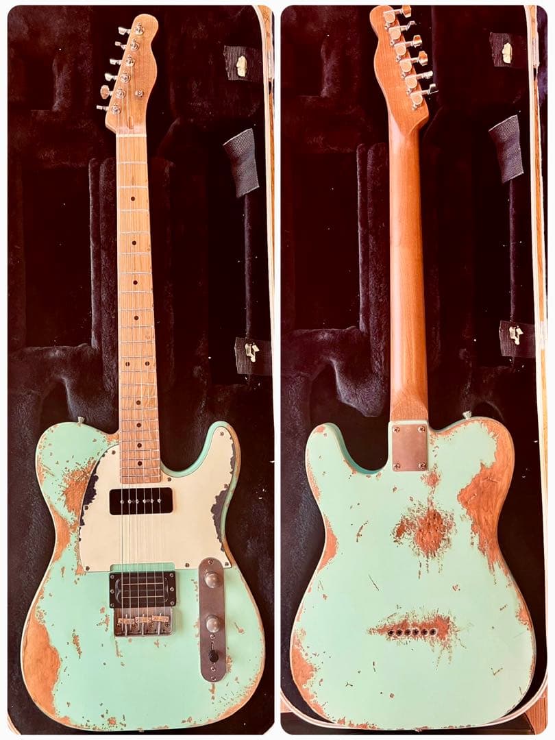 ⭐︎ハードレリックテレキャスタータイプ/P-90×L-500/サーフグリーン⭐︎