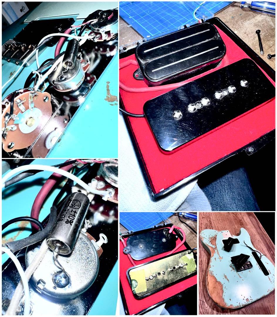 ⭐︎ハードレリックテレキャスタータイプ/P-90×L-500/サーフグリーン⭐︎