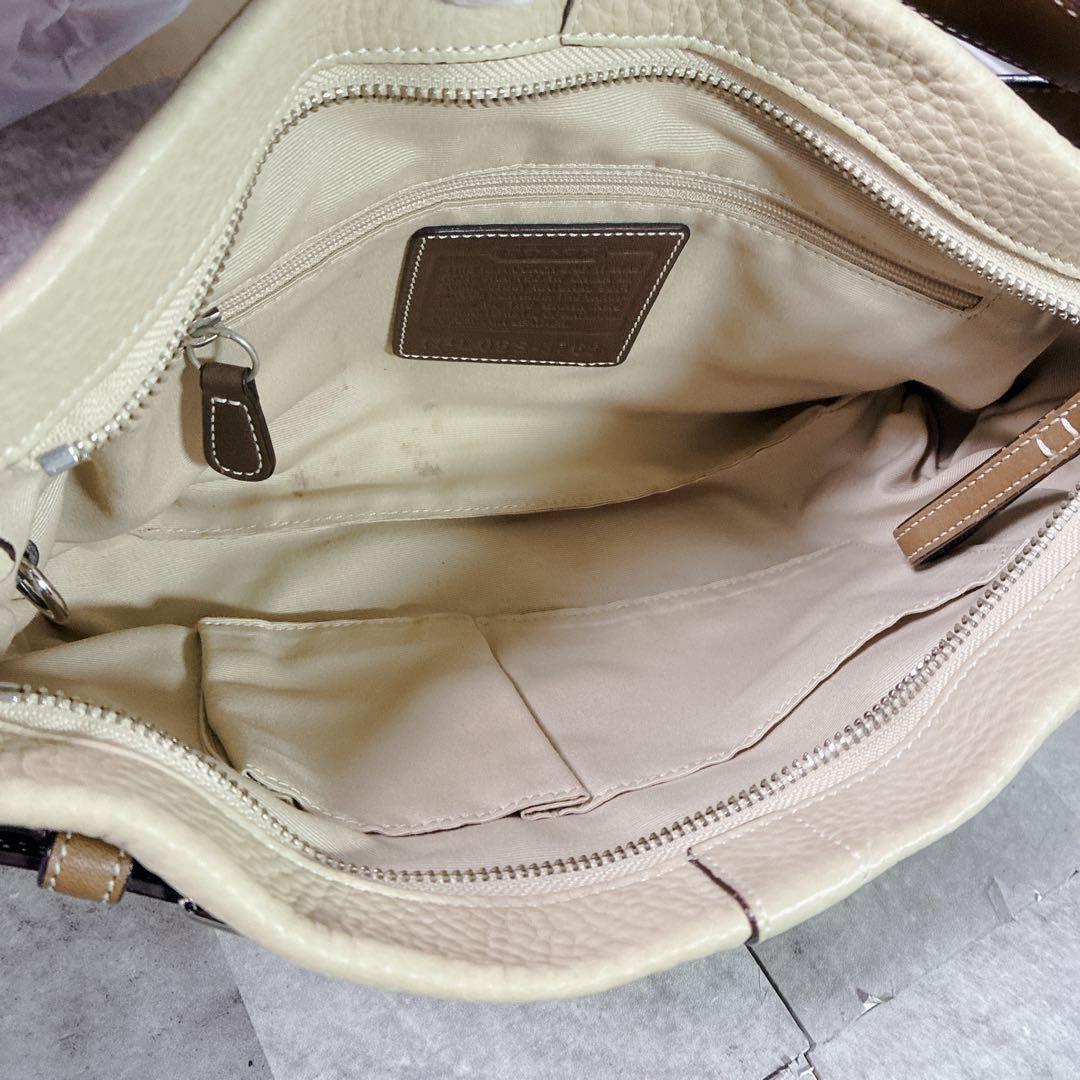 バッグ COACH SOHO ONESHOULDERBAG LEATHER BEGIE