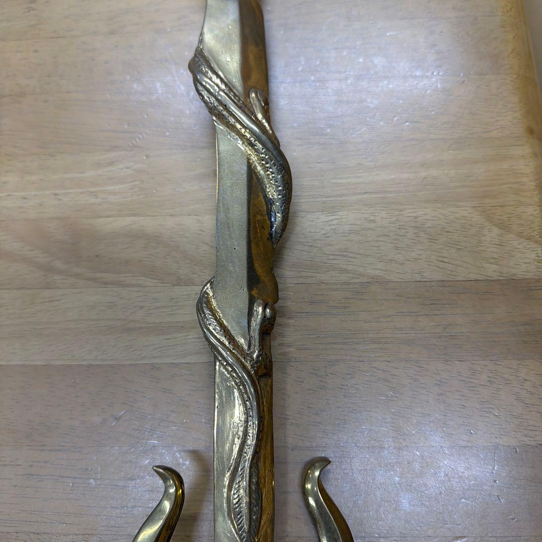 真鍮製倶利伽羅不動尊装飾品