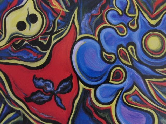 岡本太郎、【森の家族】、希少な大判額装用画集より、新品高級額装付