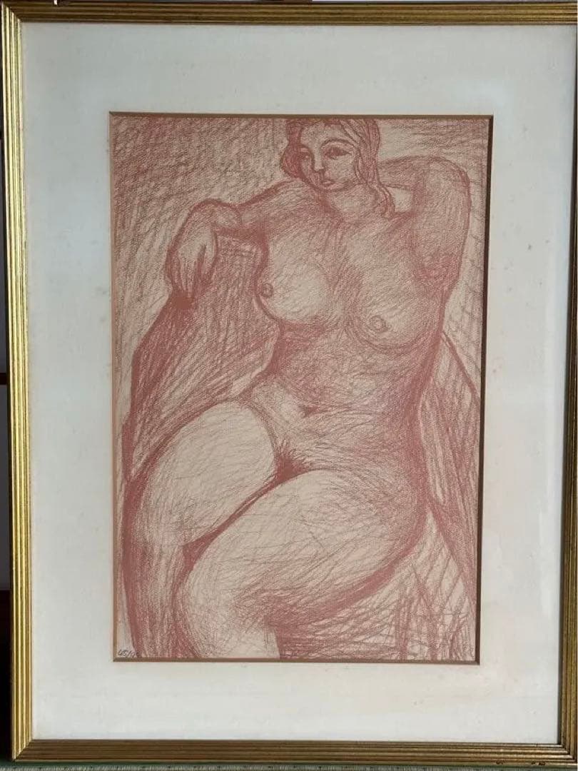 ⭐️【林武】裸婦　限定品　石版画集　45/95 【額付き】